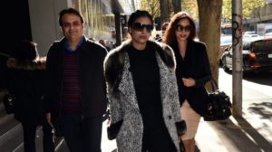 Pankaj Oswal (left) and his wife Radhika (right) and daughter Vasundhara leave court in Melbourne: There is little doubt it was the bank that blinked first. Photo courtesy: AAP