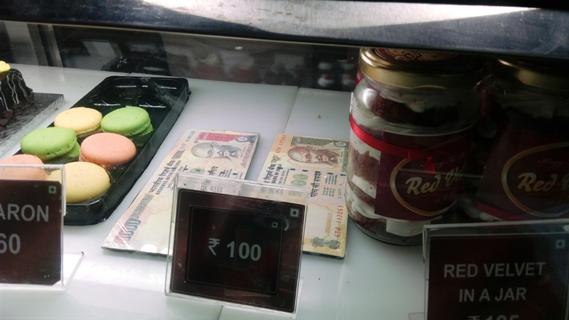 Dark chocolate replicas of the scrapped Rs 500 and Rs 1,000 notes created by a Kolkata-based bakery. Priced at Rs 100 each, these thin chocolate slices will perhaps, offer some solace, after you have borne the brunt of queuing up in front of ATMs and laid hands on cash. 