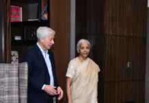 Nirmala Sitharaman Meets JPMorgan CEO Jamie Dimon in Mumbai